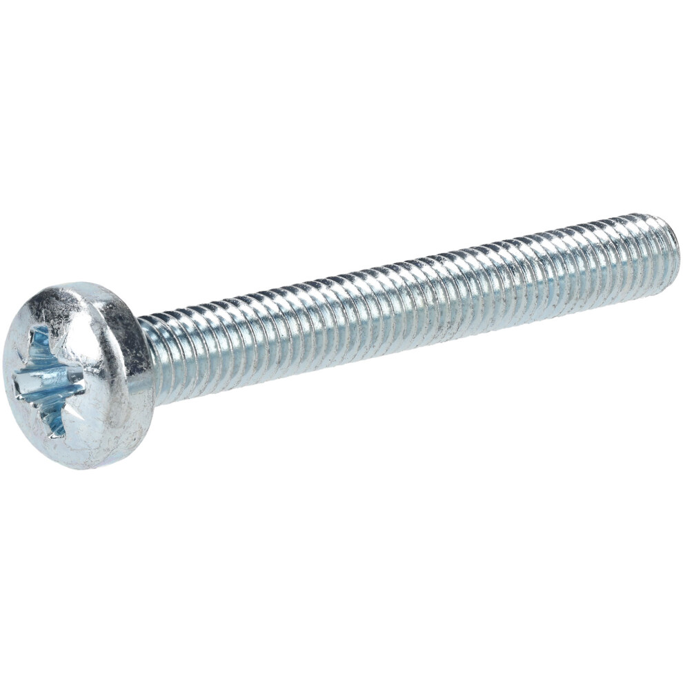 R-Tech 337211 Pozi Pan Head Machine Screws Bzp M6 50Mm - Pack Of 100 5053556011247