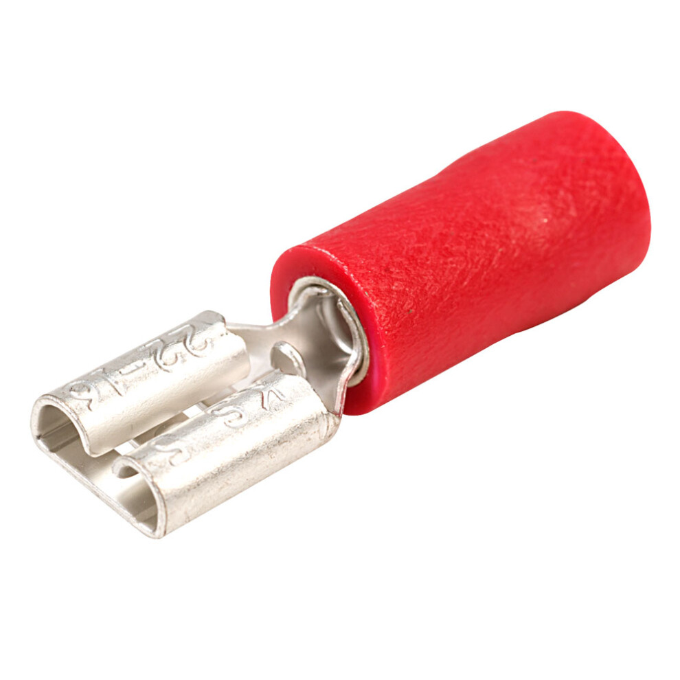 Truconnect 4.8X0.5mm 12A Red Female Receptacle Pack Of 100 5053556006922