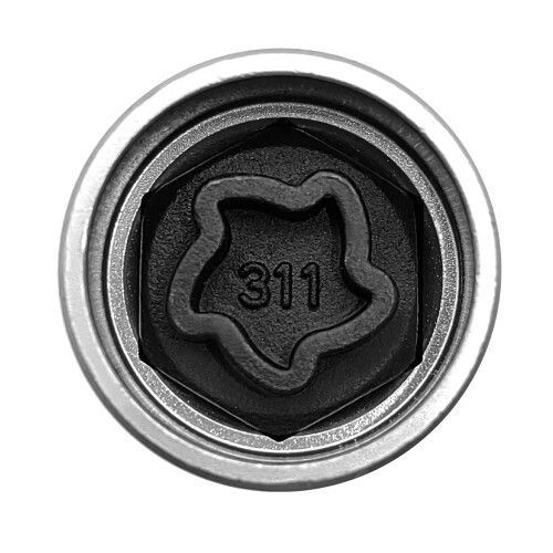 Replacement Security Wheel Lock Key 311 Steel Silver 3.7x2.8cm 2