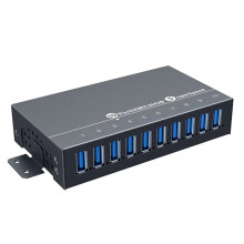 Metalen 10-Poorts USB3.0 High Speed Data Sync Hub Snellader Splitter met 12V5A Stroomadapter voor Telefoon Tablet EU-Stekker