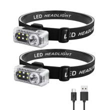 LED Induction Headlamp Motion Sensor Super Bright Headlight USB Charging Outdoor HeadFlashlight for Hiking Fishing
