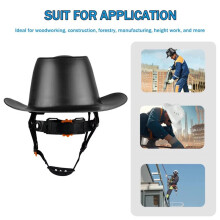 Cowboy-Schutzhelm mit Belüftungsöffnung, HDPE-Vollrandhelm für Arbeiten im Freien, Z. B. auf Baustellen, Eisenbahnen und Rettungseinsätzen A