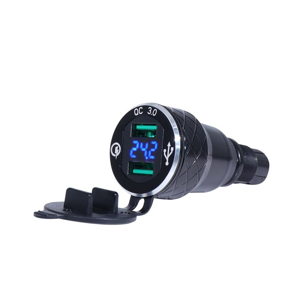 Motorcycle Dual Usb Charger Din Hella Socket For Versys For F800gs F650gs F750gs R1200gs R1250gs Eu Plug Black 4713455491854