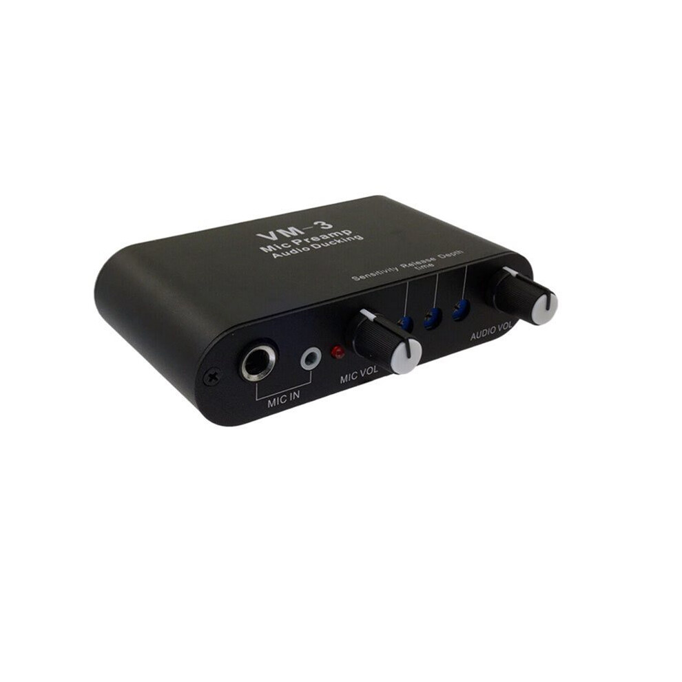 Vm-3 Mic Preamp Audio Ducking Microphone Audio Ducking Automatic Mute Notification Audio Signal Mixer For Broadcast 6033105683995