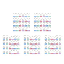 120Pcs Colorful Heart Design Metal Clips Strong Paper Binder Organizer