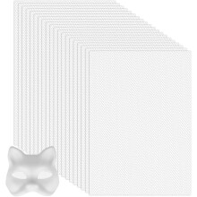 20 Ark Vitt Ögonnät för Pälsdräkt, för Mask Vattentätt Utskrivbart PVC-Plast Tomt Kanvasnät Mask för Pälsdräkt Cosplay