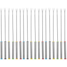 18Pcs Stainless Steel Dessert Forks Assorted Colors for Bbq and Fondue