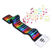 49-Key Foldable Electronic Piano Silicone Waterproof 500mAh for Kids
