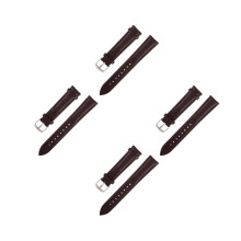 4Pcs Dark Brown Faux Watch Wristbands Replacement Strap Set