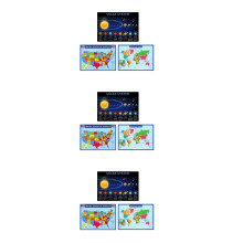 3Sets Uv Paper Geography and Solar System Maps for Classroom Walls