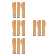 12Pcs Wooden Replacement Handles Anti-Scald Wood Pan and Spatula Grip