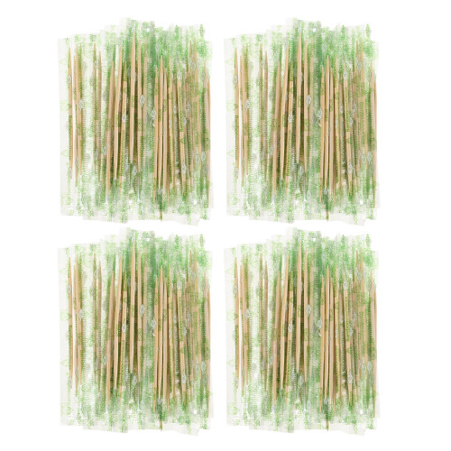 2000Pcs Bamboo Double-Ended Toothpicks Individually Wrapped for Travel