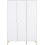 Seconique Miami 3 Door Wardrobe - White with Gold Feet 6