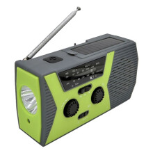 EDC USB Phone Emergency Charger Solar Hand Crank Portable Weather Radio for Outdoor Charger Camping Equipment Tool Green