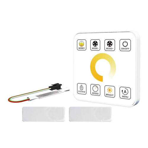 LED Strip Light Controller with 8Key Touch Panel RF Wireless Controller Reflux Pixel Control for Horse Race Tape Lamps,C