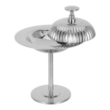 Stainless Steel Ice Cream Cups Mini Footed Dessert Bowls Silver