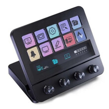 Mbox N4 Stream Deck Stand Touch Strip 10-Key Visual Macro Keyboard Quad-Dial Interface Dual Usb-C Usb-A Hub Black