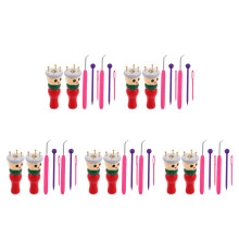 5Sets Creative Wooden Yarn Winder Knitting Tool for DIY Craft Projects