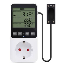 Digital Display Temperature and Humidity Controller Socket Thermostat Heating and Cooling Regulator  Socket EU Plug