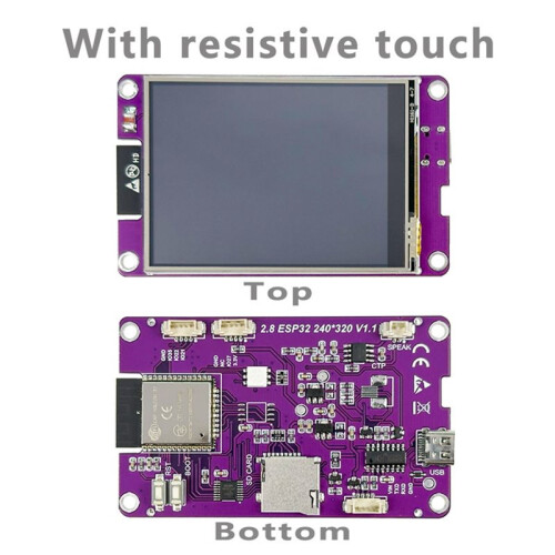 Módulo de Tela LCD Resistiva Sensível Ao Toque IPS de 2,8 Polegadas (240x320) LVGL  Screen com Placa de Desenvolvimento ESP32 WiFi 2