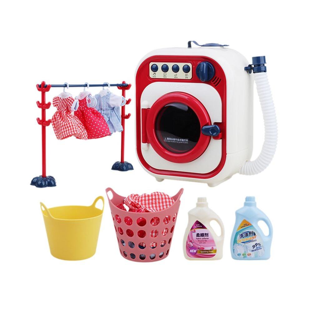 Tauoh Children's Washing Machine Toys Simulation Furniture Electric Toy Washer Light Music Pretend Gift
