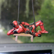 (As show, Deadpool-B) Mini Deadpool Action Figure Car Accessory Ideal for British Marvel Fans