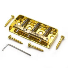 Ponte per Chitarra Corto Ponte per Chitarra A Doppio Carico con Lati Tagliati con Sellette In Ottone Compensate per Chitarra TL Oro