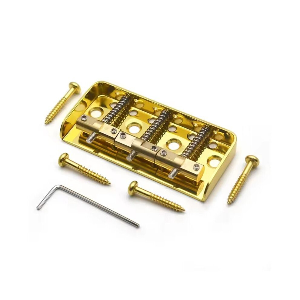 Short Guitar Bridge Dual Load Guitar Bridge With Cut-Down Sides With Compensated Brass Saddles For Tl Guitar Gold 4712519533783