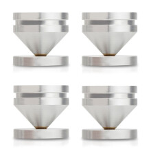 4 Piezas de Soporte para Altavoz, Almohadilla para el Pie, Aleación de Aluminio, Metal, Cono Amortiguador, Clavo para el Pie del Piso, Soporte para