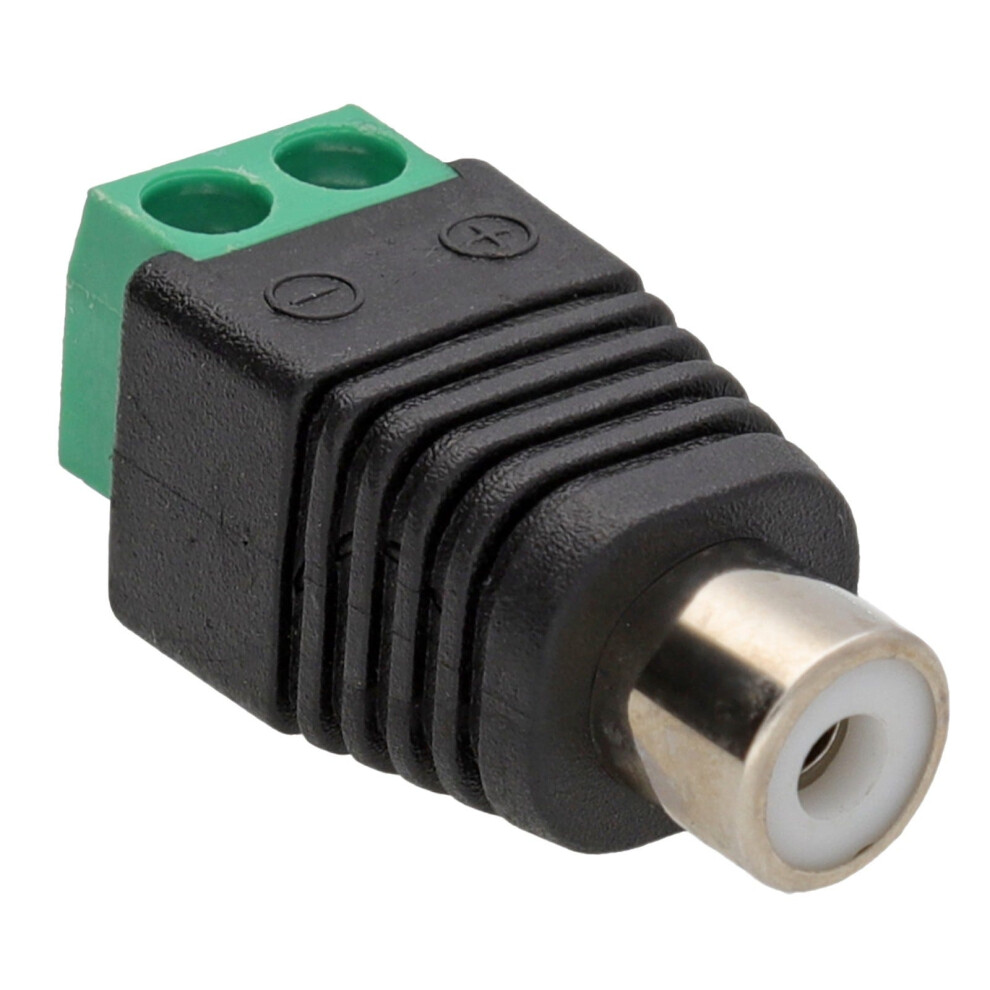 Rca Phono Socket Screw Terminal Easy Fit Connector For Audio Cctv Camera 5054338132082