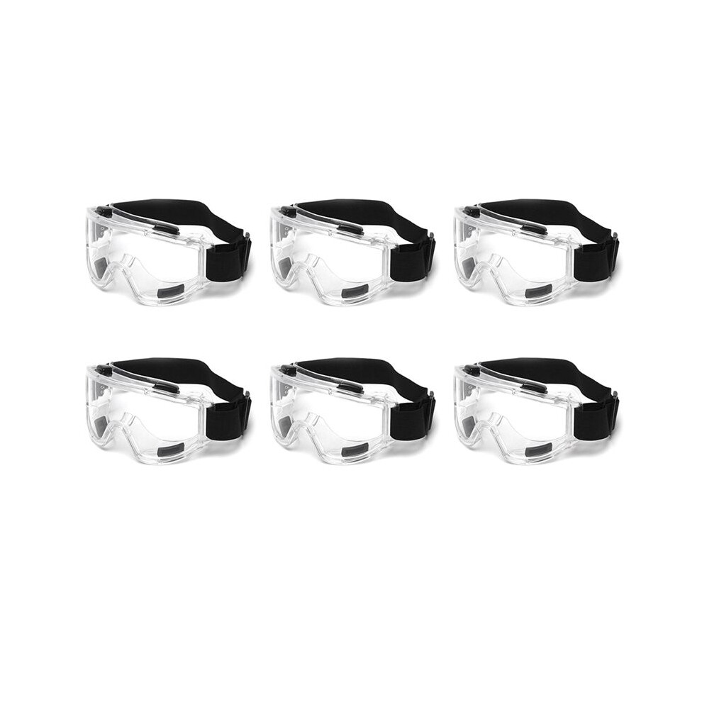 6Pcs Safety Goggle Anti Dust Proof Work Lab Eyewear Eye Protection Industrial Safety Glasses Clear Lens 4711985862946
