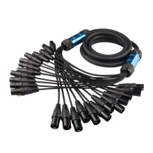 Câble Serpent XLR 12 Canaux 3 Broches Mâle Vers Femelle, Rallonge Audio Professionnelle Multimédia pour Scène, 3 Mètres
