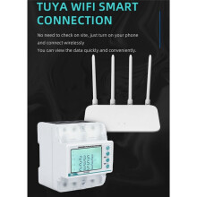 3-Fazowy 4-Żyłowy 100A Tuya WiFi Dwukierunkowy Licznik Energii KWh z Zabezpieczeniem Podnapięciowym i Zabezpieczeniem Przed Obciążeniem