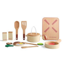 Montessori Children'S House Kitchen Set Toys Wooden Pretend Kitchen Toys Wooden Cooking Set