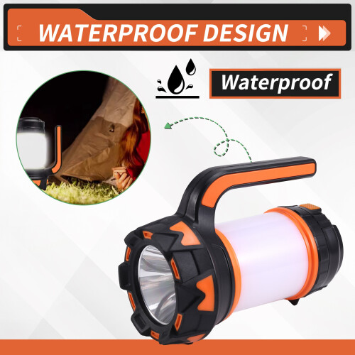 LED Lantern Camping Flashlight Rechargeable Waterproof Searchlight Outdoor Emergency Multi-Function Searchlight,C 2