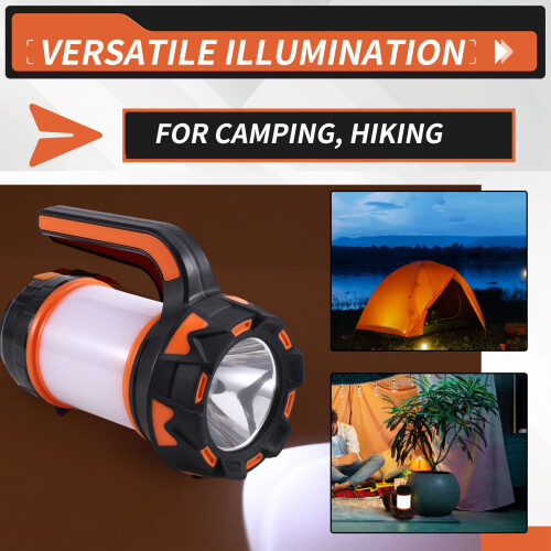 LED Lantern Camping Flashlight Rechargeable Waterproof Searchlight Outdoor Emergency Multi-Function Searchlight,C 2