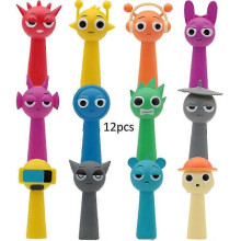 (As show, One size) 12-pack Sprunki Rhythm Box Game Action Toy Action Figures Toy Figure Gift 12PCS