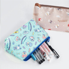Große Kapazität Damen Make- Tasche Kawaii Cartoon Kosmetik Aufbewahrungstaschen Toilettenartikel Aufbewahrungstasche Handtasche Rosa