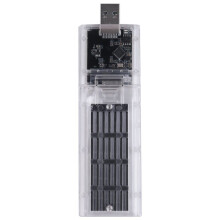 Custodia SSD Esterna M.2 NGFF Custodia per Disco Rigido SSD Trasparente Ad Alta Velocità USB3.0 Gen1 5Gb / S per PC Nero