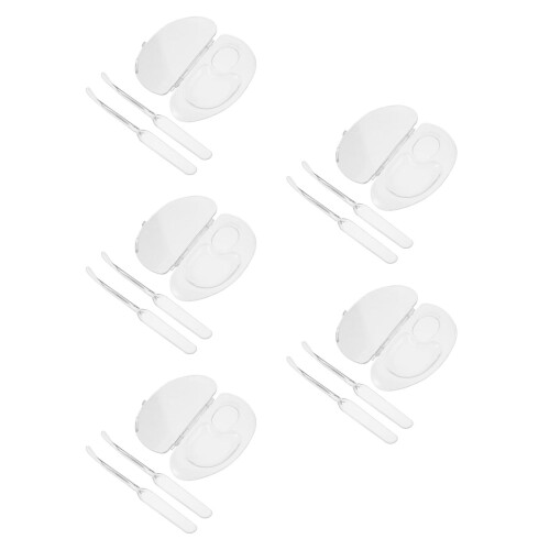 10Ensembles Palette Fond De Portable Transparent Kit