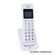 D1018 Telefon Business Büro Zuhause Handheld Digitales Schnurloses Telefon mit Geringer Strahlung und LCD-Display Weiß UK-Stecker