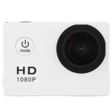 Caméra D'Action HD 1080P Écran LCD Étanche 30 M Caméra D'Action Sportive pour Vélo, Moto, Ski, Plongée Blanc