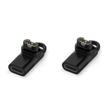 Type-C Charger Adapter for  Fenix 7, 7X, 5S,6PRO, Instinct E, 1, 2, 2S, 2X, 3. 2 Pieces Black