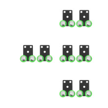 8Pièces Galets Métal Vert Porte Coulissante Armoire Silence Durable