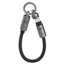 Hagibis USB4 Cable Portable Keychain Short C to C Cable Lanyard Type-C Cable 240W 80Gbps for 4/5 17 Pro SSD,A