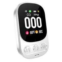 3 in 1 Carbon Monoxide Detector Indoor Temperature Humidity CO Monitor Plug& for Home Hotel Recreational Vehicle EU