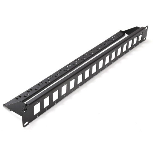 Panel Mount Patch Panel 16 Port 19 inch Data Cabinet with Cable Management Bar 2