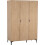 Seconique Miami 3 Door Wardrobe - Oak Effect with Black Feet 7