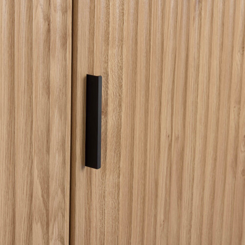 Seconique Miami 3 Door Wardrobe - Oak Effect with Black Feet 2