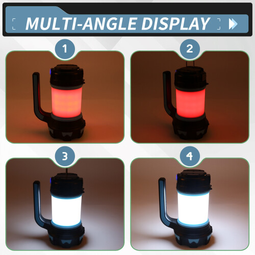 LED Lantern Camping Flashlight Rechargeable Waterproof Searchlight Outdoor Emergency Multi-Function Searchlight,B 1